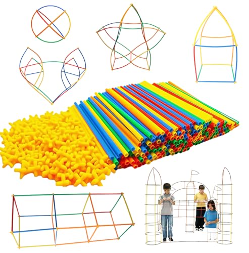 FeiWen Konstruktions-Bausteine Set, 200/400 Teile, Mehrfarbige Lernspielzeug für Kinder ab 3 Jahren (200) von FeiWen