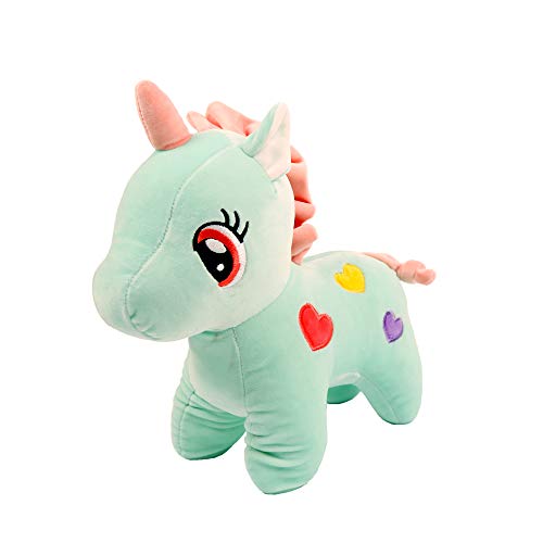 FeiWen Plüsch Einhorn Stofftier Plüschtier Kuscheltier Blau (Blue, 30cm) von FeiWen