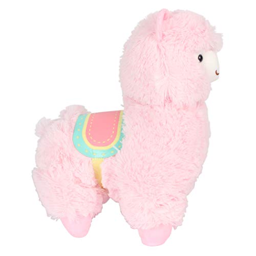 FeiWen Stofftiere Alpaka Plüsch Netter Sattel Alpaka Plüsch Puppe Hauptdekoration Nette Stofftier Puppe Geburtstag Weihnachten Hochzeitstag Geschenk (Pink) von FeiWen