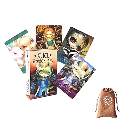 Alice im Wunderland Orakelkarten,Alice The Wonderland Oracle Cards,with Bag,Party Game von FeiYuCard
