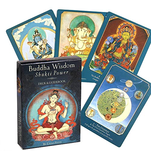 Buddha Weisheit Shakti Power Oracle Tarot-Karte,Buddha Wisdom Shakti Power Oracle Tarot Card,Tarot Deck,Party Game von FeiYuCard
