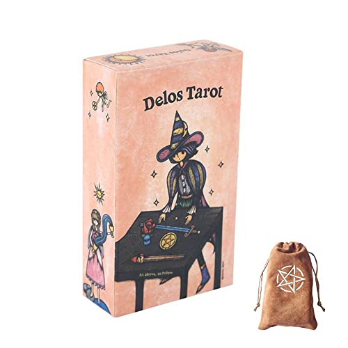 Delos Tarot-Oracle-Karten,Delos Tarot ​​Oracle Cards,with Bag,Party Game von FeiYuCard