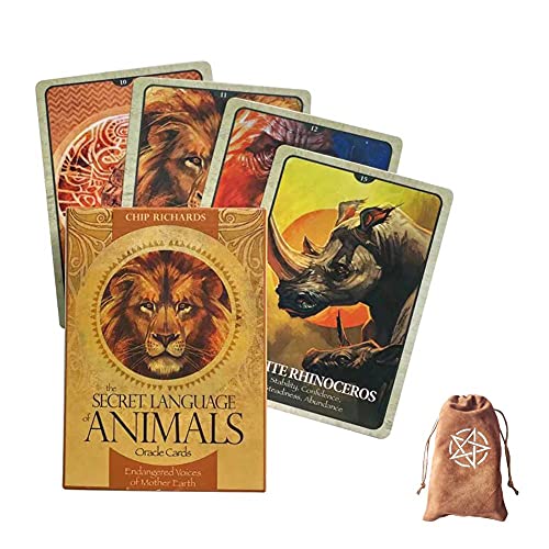 Die Orakelkarten der geheimen Sprachtiere,The Secret Language Animals Oracle Cards,with Bag,Party Game von FeiYuCard