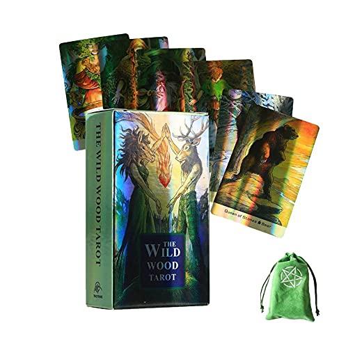 Die Wild Wood Tarot Laserkarten,The Wild Wood Tarot ​​​​Laser Cards,with Bag,Party Game von FeiYuCard