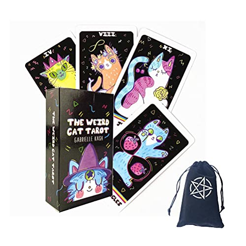 Die seltsame Katze ​Oracle Cards,The Weird cat ​Oracle Cards,with Bag,Party Game von FeiYuCard