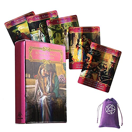 Romantik Engel Orakel Laserkarten,Romance Angel Oracle ​​​Laser Cards,with Bag,Party Game von FeiYuCard