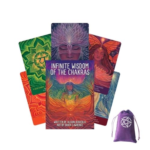 Unendliche Weisheit des Chakra-Orakels,Infinite Wisdom of The Chakras Oracle,with bag,Party Game von FeiYuCard