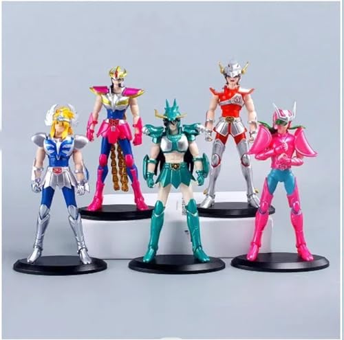 19cm Saint Seiya Anime Figuren Mythos Tuch Ex Pegasus Drache Hyoga Cygnus Phoenix Ikki Action Figur Sammlung Modell Spielzeug NoBox 5PCS/Set von Feitoy