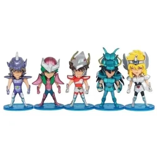 5 Stück/Set Anime Saint Seiya Tierkreisritter Shun Jabu Hyoga PVC Actionfigur Sammlung Spielzeug Modell Geschenke von Feitoy