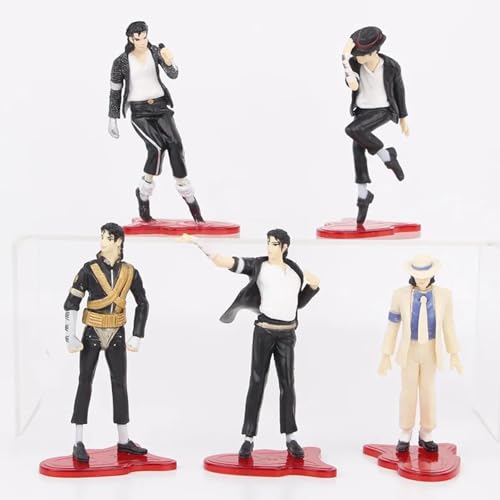 5 Teile/Set Michael Jackson Modell Figur Moonwalk Cool Ornamente Tanz Geschenke Spielzeug von Feitoy