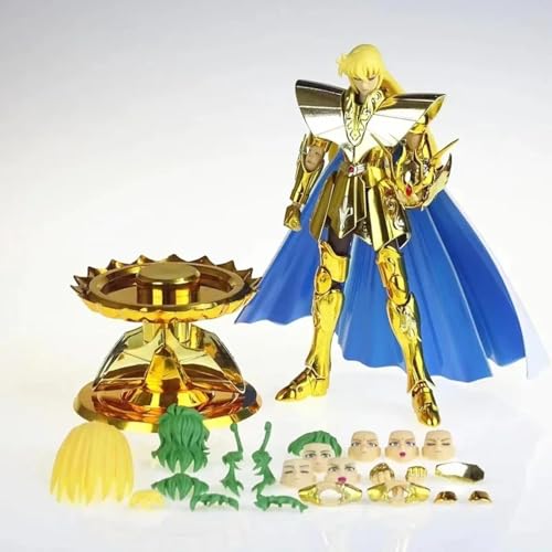 Modell Saint Seiya Myth Cloth Ex Jungfrau Shaka mit Shun Head + Lotus Base 24k / Oce Gold Ritter des Tierkreises Actionfigur von Feitoy