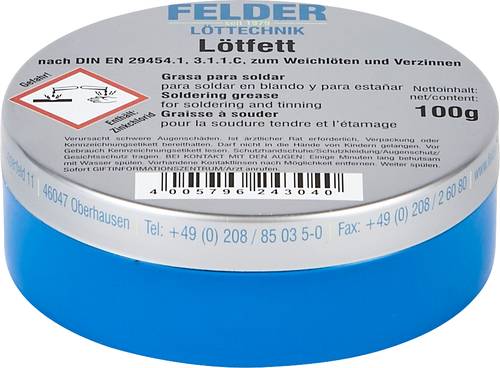 Felder 243100501 Lötfett Inhalt 100g F-SW 21 von Felder