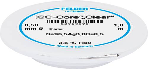 Felder ISO-Core  Clear  SAC305 Lötzinn Spule Sn96,5Ag3Cu0,5 0.5mm von Felder