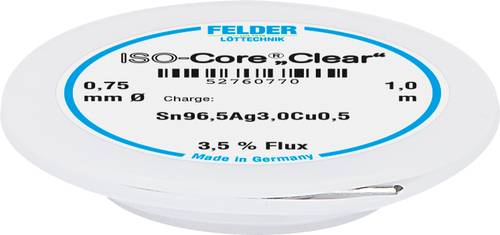 Felder ISO-Core  Clear  SAC305 Lötzinn Spule Sn96,5Ag3Cu0,5 0.75mm von Felder