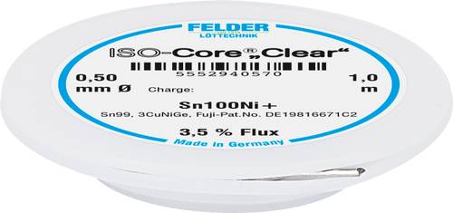 Felder ISO-Core  Clear  Sn100Ni+ Lötzinn Spule Sn99,25Cu0,7Ni0,05 0.5mm von Felder