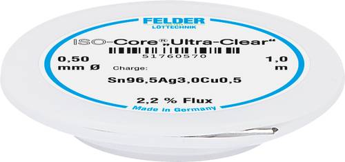 Felder ISO-Core  Ultra Clear  SAC305 Lötzinn Spule Sn96,5Ag3Cu0,5 0.5mm von Felder