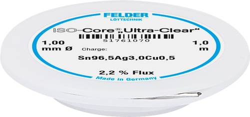 Felder ISO-Core  Ultra Clear  SAC305 Lötzinn Spule Sn96,5Ag3Cu0,5 1mm von Felder