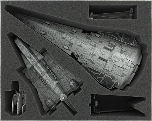 FSJT090BO 90 mm Full-Size Schaumstoffeinlage kompatibel mit Star Wars X-Wing Imperiale Sturm-Korvette, Imperialer Angriffsträger, Shuttle der Lambda- und Ypsilon-Klasse von Feldherr