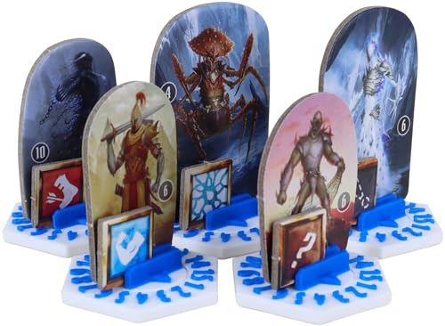 Feldherr 10er Set Dial Bases für Gloomhaven + Frosthaven + Gloomhaven: Die Pranken des Löwen Multicolor, Farbe:White Blue von Feldherr