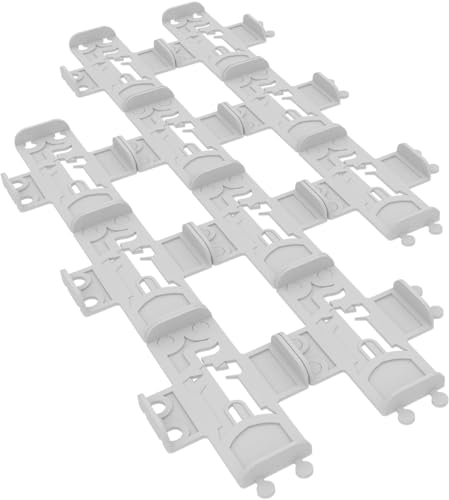 Feldherr 10er Set Kartendeckhalter kompatibel mit Dominion - Ideal für Königreichkarten mit Sleeves - Stecksystem für Stabilität - Übersichtliche Anordnung auf dem Spieltisch, Farbe:Grau von Feldherr