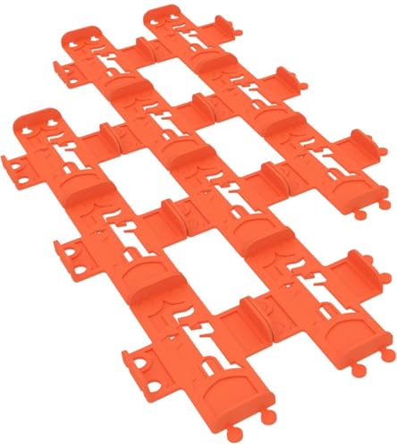 Feldherr 10er Set Kartendeckhalter kompatibel mit Dominion - Ideal für Königreichkarten mit Sleeves - Stecksystem für Stabilität - Übersichtliche Anordnung auf dem Spieltisch, Farbe:Orange von Feldherr