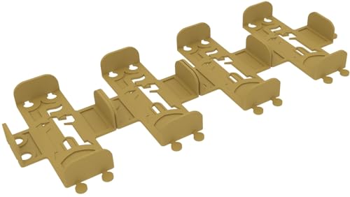 Feldherr 4er Set Kartendeckhalter kompatibel mit Dominion - Ideal für Punktekarten mit Sleeves - Stecksystem für Stabilität - Übersichtliche Anordnung auf dem Spieltisch, Farbe:Gold von Feldherr