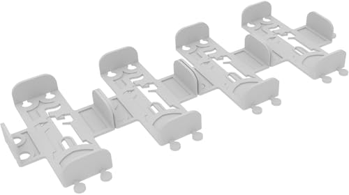 Feldherr 4er Set Kartendeckhalter kompatibel mit Dominion - Ideal für Punktekarten mit Sleeves - Stecksystem für Stabilität - Übersichtliche Anordnung auf dem Spieltisch, Farbe:Grau von Feldherr