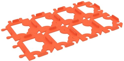 Feldherr 8er Set Kartenhalter für Spielkarten-Decks in Standardgröße (64 x 89) - Spielhilfe für bis zu 20 Karten - flach, modular und beliebig kombinierbar, Farbe:Orange von Feldherr