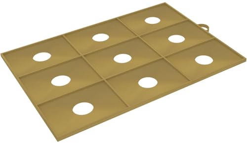 Feldherr Bilderrahmen kompatibel mit Kunststoff für Lorcana - Präsentation für 9 Puzzle-Karten, auch als Display für andere Spielkarten, wie MTG und SW Unlimited, Farbe:Gold von Feldherr