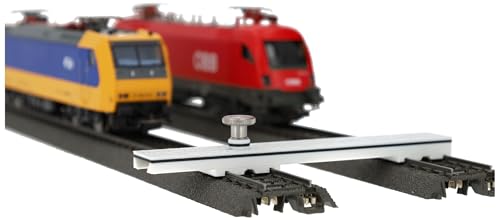 Feldherr Einstellbare H0 Gleisabstandslehre - 26 mm bis 100 mm - Präzises Modellbahn-Werkzeug - Kompakt & Robust - Ideal für perfekte Gleisausrichtung, Farbe:White Black von Feldherr