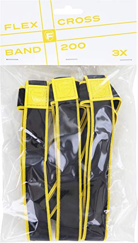 Feldherr Flex Cross Band gelb - Größe M - Elastisches Gummiband für Brettspielboxen - Sichere Aufbewahrung und Transport von Spielen, Anzahl:3 Stück Multipack im Beutel von Feldherr