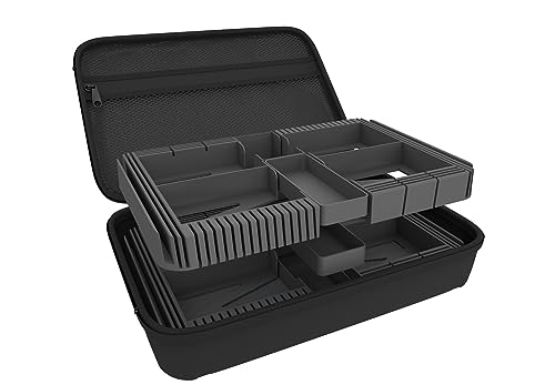 Feldherr Half-Size Case 50 + Organizer Trays + Dashboard kompatibel mit Marvel Champions: Das Kartenspiel - Karten + Spielmaterial, Farbe:Schwarz von Feldherr