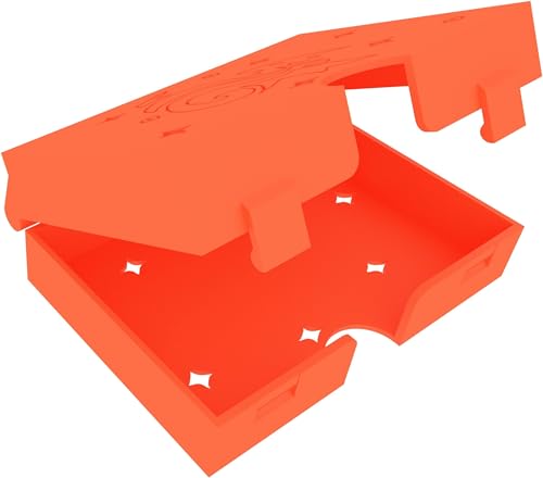 Feldherr Klappbarer und verschließbarer Kartenhalter für Oversize Spielkarten 80 x 120 mm - Kompatibel mit Dixit, Mysterium, Stella - kompakt und robust, Farbe:Orange von Feldherr