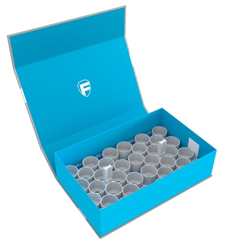 Feldherr Magnetbox blau kompatibel mit 36 Citadel Farbtöpfchen (18 ml / 24 ml), Farbe:Grau von Feldherr