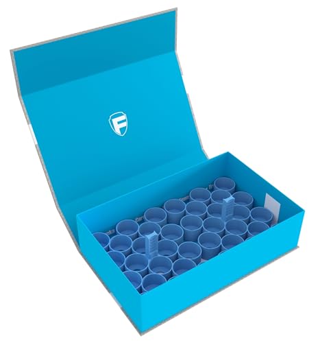 Feldherr Magnetbox blau kompatibel mit 36 Citadel Farbtöpfchen (18 ml / 24 ml), Farbe:Himmelblau von Feldherr