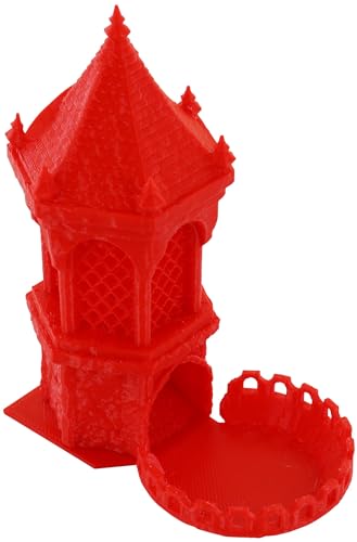 Feldherr Minimum mit Mini Dice Tower + Schaumstoffeinlage + RPG Würfelset, Farbe:Kirschrot von Feldherr