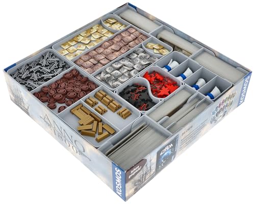 Feldherr Organizer kompatibel mit Anno 1800 + Die Erweiterung - Insert inklusive 3D Token Upgrade Set - Leichteres Sortieren - Schnellerer Spielaufbau - Besseres Spielerlebnis von Feldherr