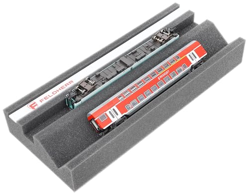 Feldherr Premium Lokliege für Modellbahnen - Magnetstreifen, Wartungsschacht, PU-Schaum, 360x150x50 mm - Ideal für Spur TT Feldherr Premium Lokliege für Modellbahnen - Magnetstreifen, Wartungsschacht, PU-Schaum, 360x150x50 mm - Ideal für Spur TT von Feldherr