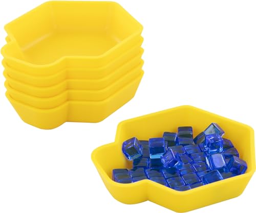 Feldherr SHELL Expansion Pack - 6 farbige Schälchen für den Brettspiel-Tisch zum Sortieren für Token, Markern, Meeples, Spielzubehör und Kleinteilen, Farbe:Gelb von Feldherr