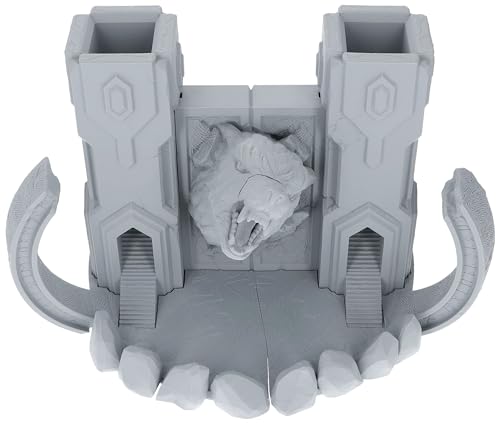 Feldherr Würfelturm - Das Tor zu Walhalla - 2 Türme - 30cm breit 20cm hoch 17cm tief - aus PLA in Deutschland gedruckt - ideal für Dungeons and Dragons Warhammer und Rollenspiele, Farbe:Schwarz von Feldherr