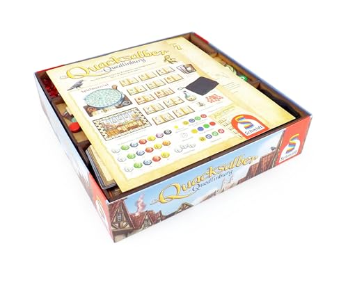 The Game Doctors Brettspiel Organizer kompatibel mit Die Quacksalber von Quedlinburg und Erweiterung Die Kräuterhexen von Feldherr