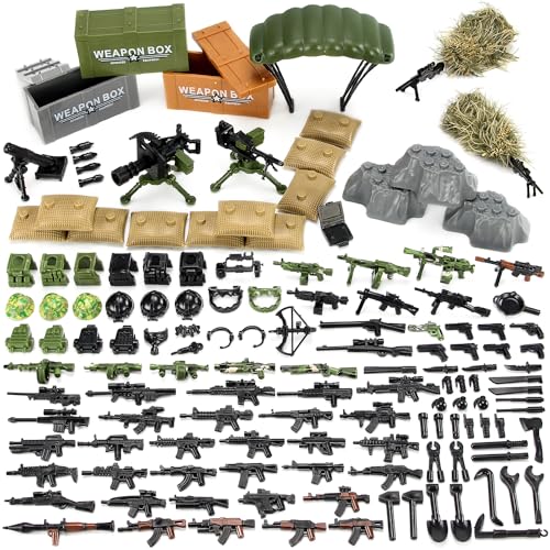 Feleph Militär Swat Spielzeug Set, Armee Krieg Bundeswehr Paket zum Soldaten Figuren, WW2 Moderne Kompatibel mit Großen Marken von Feleph