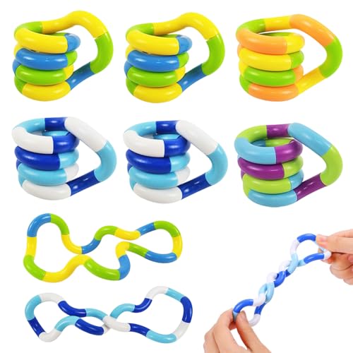 Feliciay 6 Stück Fidget Toy, Tangle Autismus Spielzeug,Sensory Toy to Improve Hand-Eye Coordination,Stim Toys Zur Stressabbau,Für Kinder Erwachsene Autismus Sensory Stimming von Feliciay