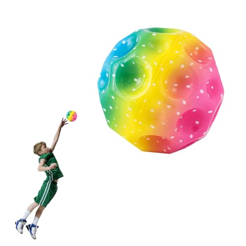 Feliciay Space Jump Ball Moon Ball, Sprünge Gummiball Hohe Springender Gummiball 7cm Mini Bouncing Ball EIN Knallendes Geräusch Machen Bouncy Balls for Kid Gift Party(Farbe Gelb) von Feliciay