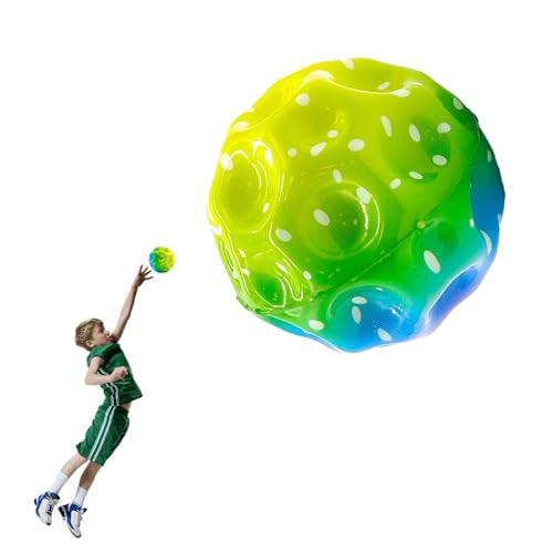 Feliciay Space Jump Ball Moon Ball, Sprünge Gummiball Hohe Springender Gummiball 7cm Mini Bouncing Ball EIN Knallendes Geräusch Machen Bouncy Balls for Kid Gift Party(Farbe Grün) von Feliciay