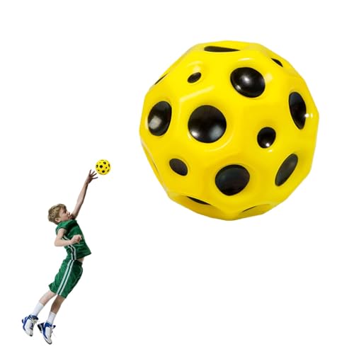 Feliciay Astro Jump Ball, Space Jump Ball Moon Ball, Sprünge Gummiball Hohe Springender Gummiball 7cm Mini Bouncing Ball EIN Knallendes Geräusch Machen Bouncy Balls for Kid Gift Party(Gelb) von Feliciay