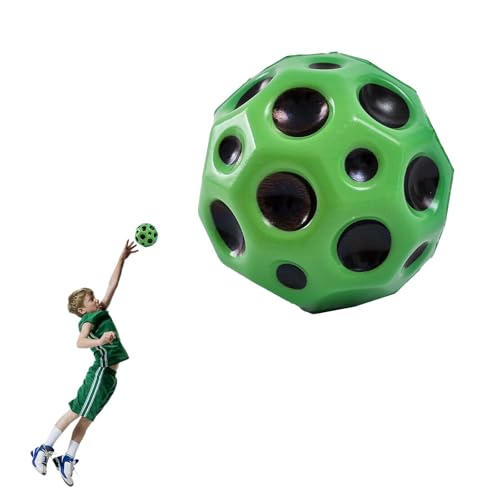 Feliciay Space Jump Ball Moon Ball, Sprünge Gummiball Hohe Springender Gummiball 7cm Mini Bouncing Ball EIN Knallendes Geräusch Machen Bouncy Balls for Kid Gift Party(Grün) von Feliciay