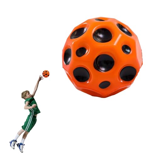 Feliciay Space Jump Ball Moon Ball, Sprünge Gummiball Hohe Springender Gummiball 7cm Mini Bouncing Ball EIN Knallendes Geräusch Machen Bouncy Balls for Kid Gift Party(Orange) von Feliciay