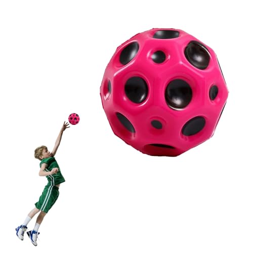 Feliciay Space Jump Ball Moon Ball, Sprünge Gummiball Hohe Springender Gummiball 7cm Mini Bouncing Ball EIN Knallendes Geräusch Machen Bouncy Balls for Kid Gift Party(Rosa) von Feliciay