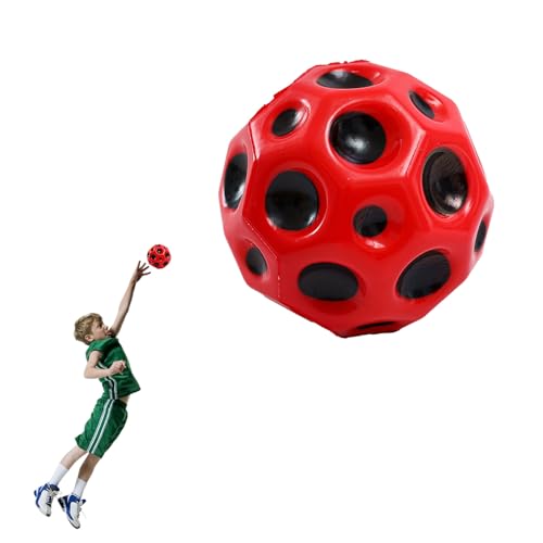 Feliciay Astro Jump Ball, Space Jump Ball Moon Ball, Sprünge Gummiball Hohe Springender Gummiball 7cm Mini Bouncing Ball EIN Knallendes Geräusch Machen Bouncy Balls for Kid Gift Party(Rot) von Feliciay